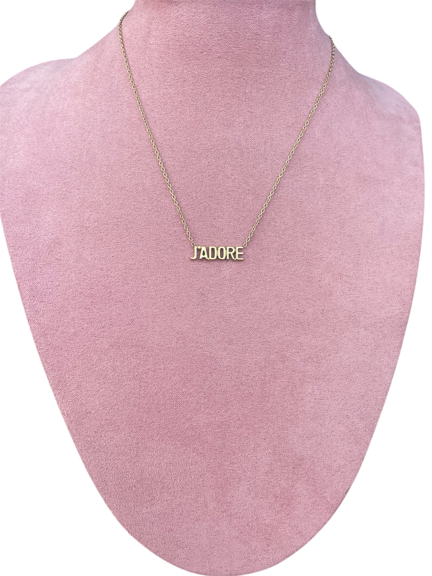 Collier doré message