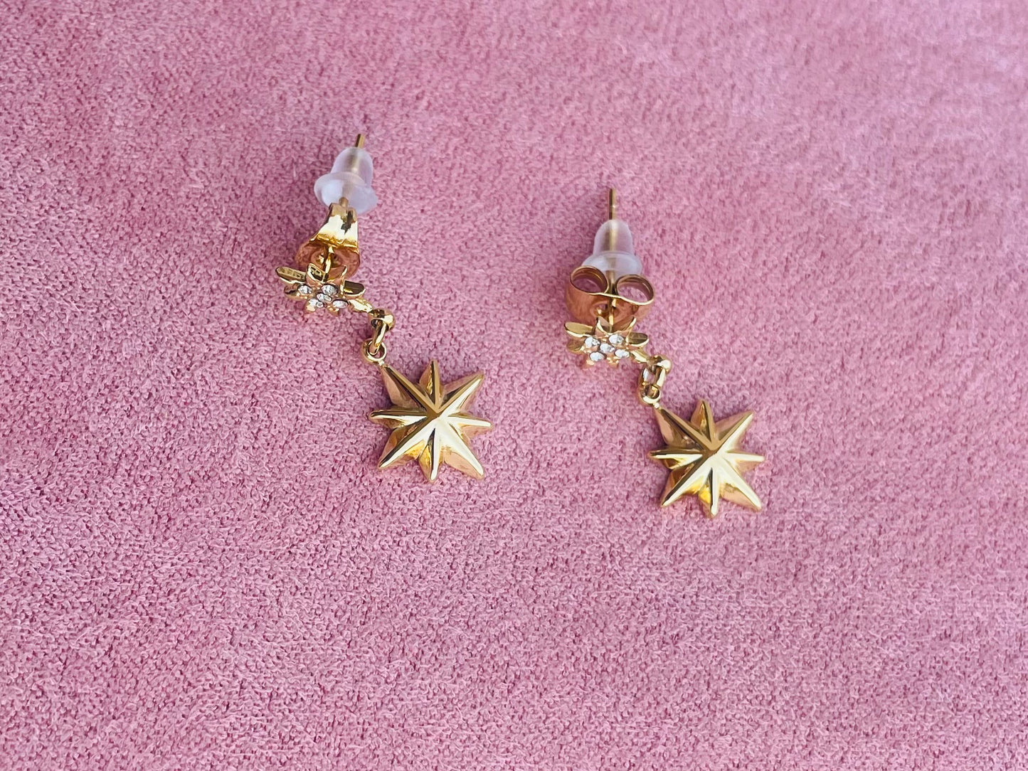 Boucles d’oreilles dorées étoiles