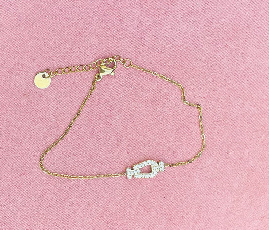 Bracelet doré strass