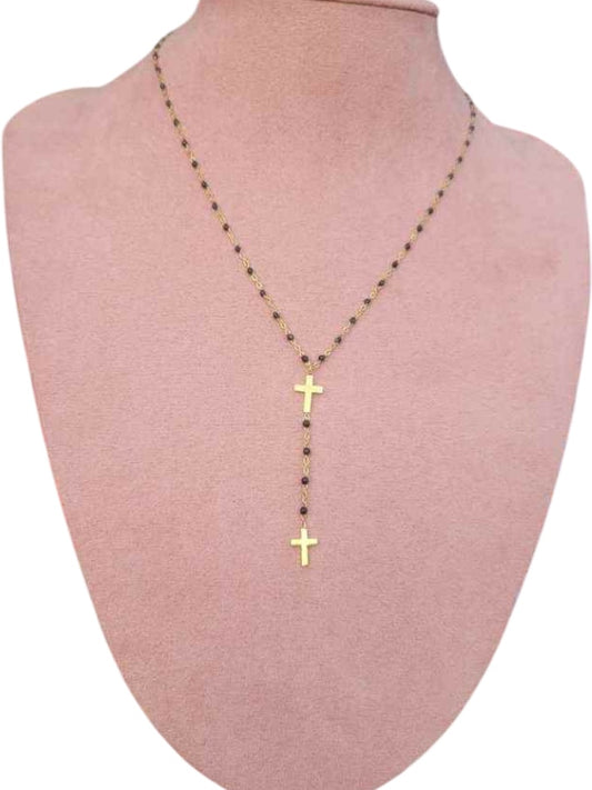 Chapelet émail noir