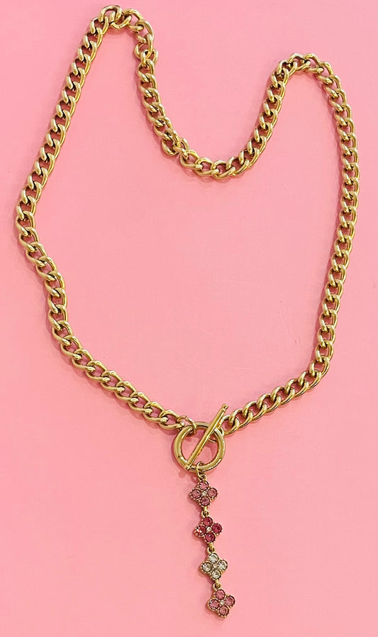 Collier doré princesse rose ✨