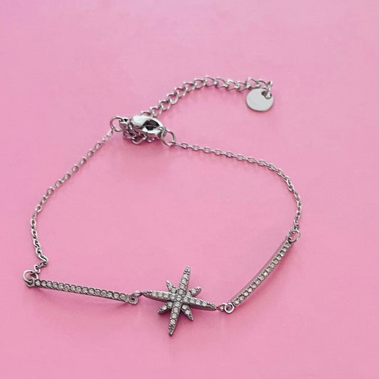 Bracelet argenté étoile✨🎀