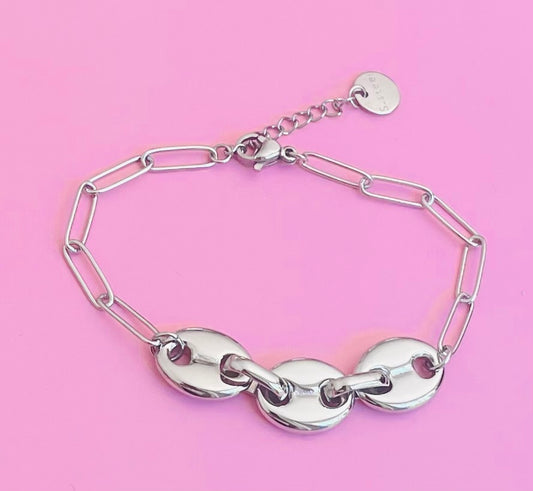 Bracelet argenté graines de café ✨🎀