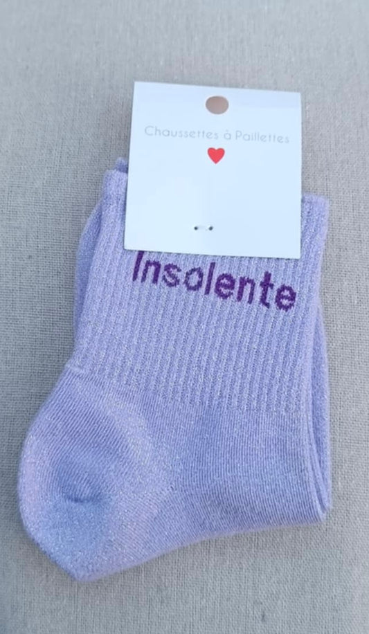 Chaussettes insolente à paillettes
