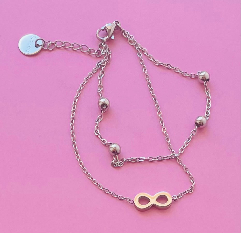 🎀✨bracelet double argenté infini ✨🎀