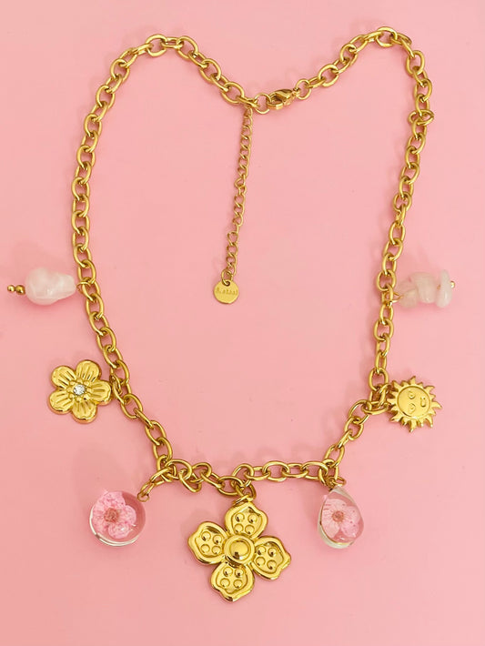 Collier doré rose ✨