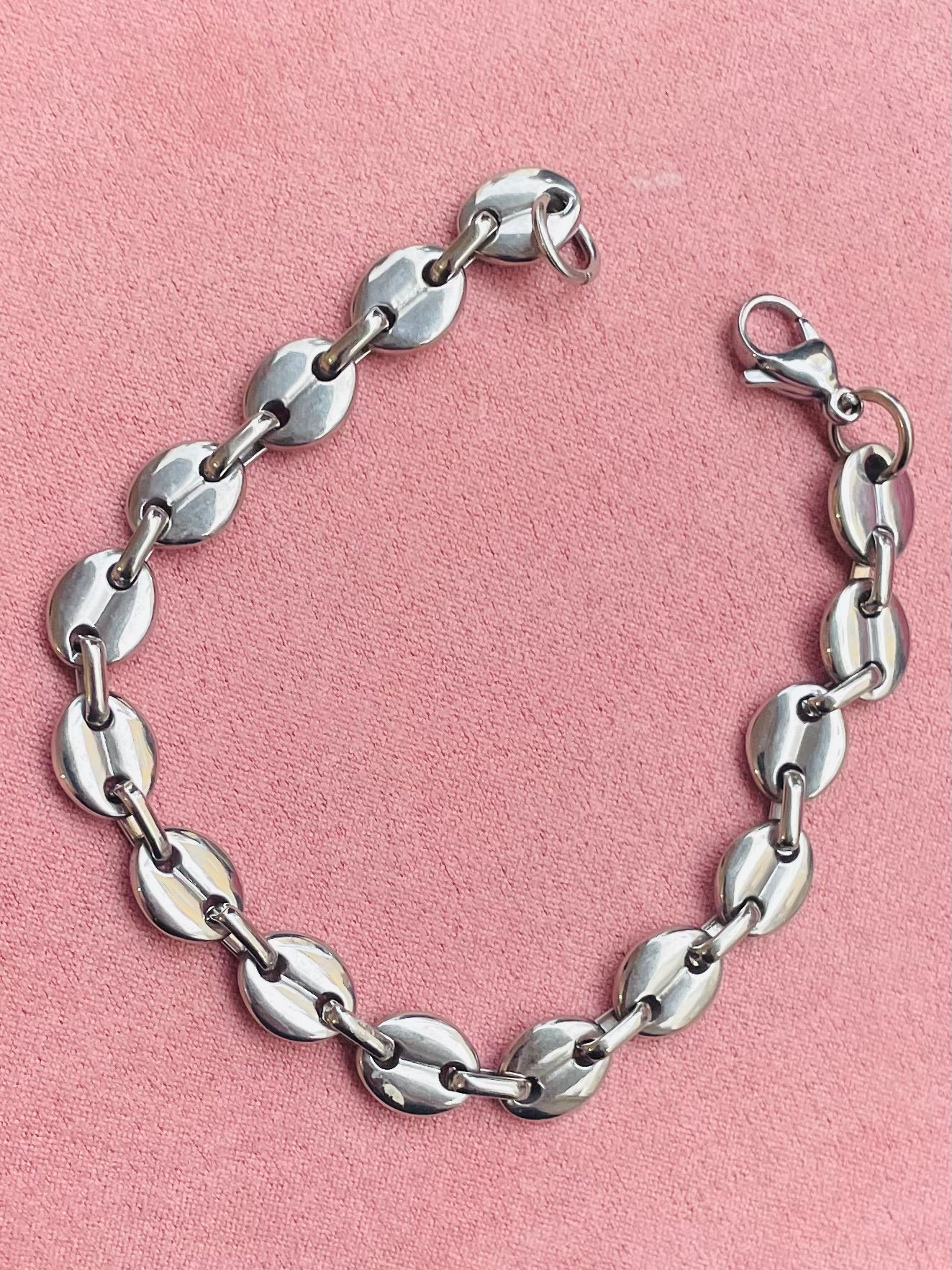 Bracelet argenté graines de café