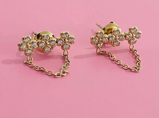 Boucles d’oreilles dorées✨