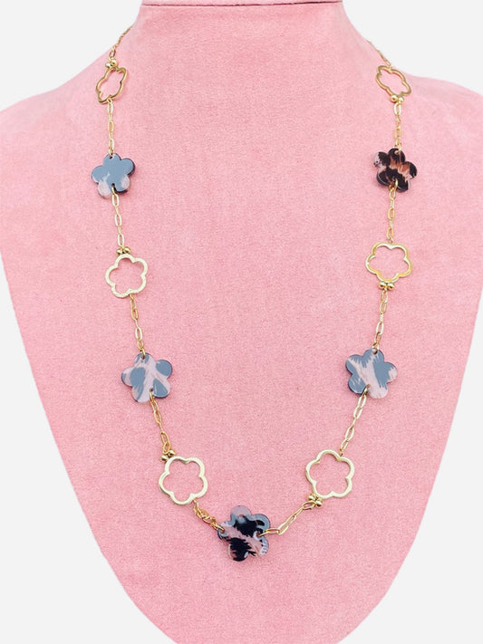 Collier doré trèfles léopard🎀✨