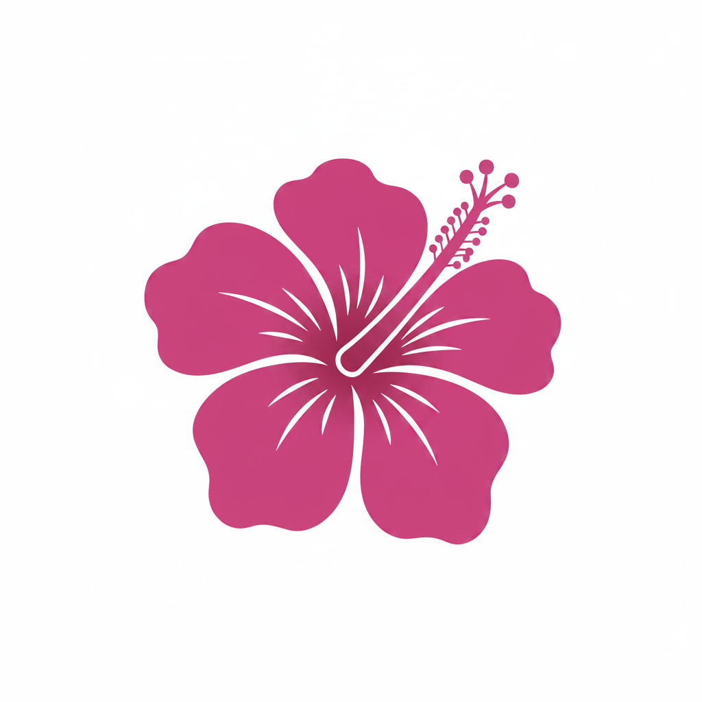 Fleur d'Hawaï rose fuchsia