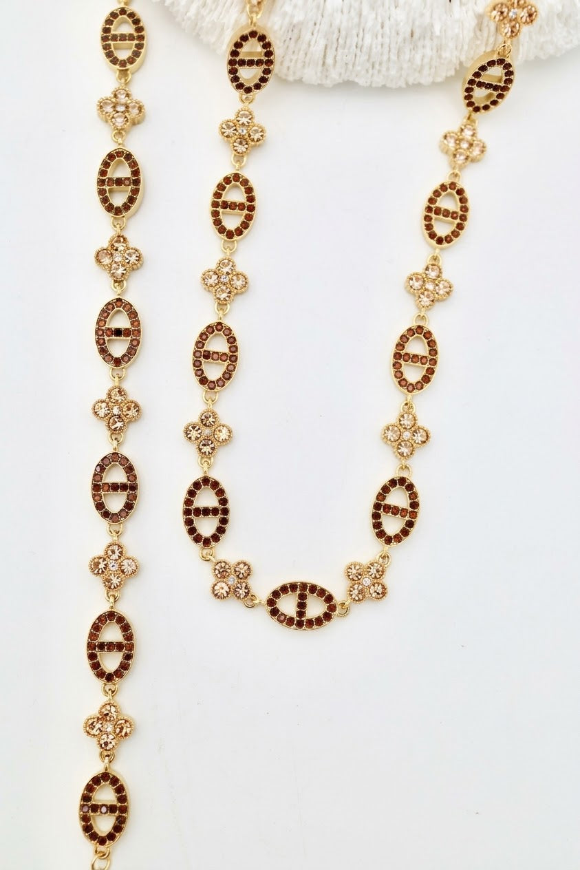 Parure dorée mailles marine ⭐