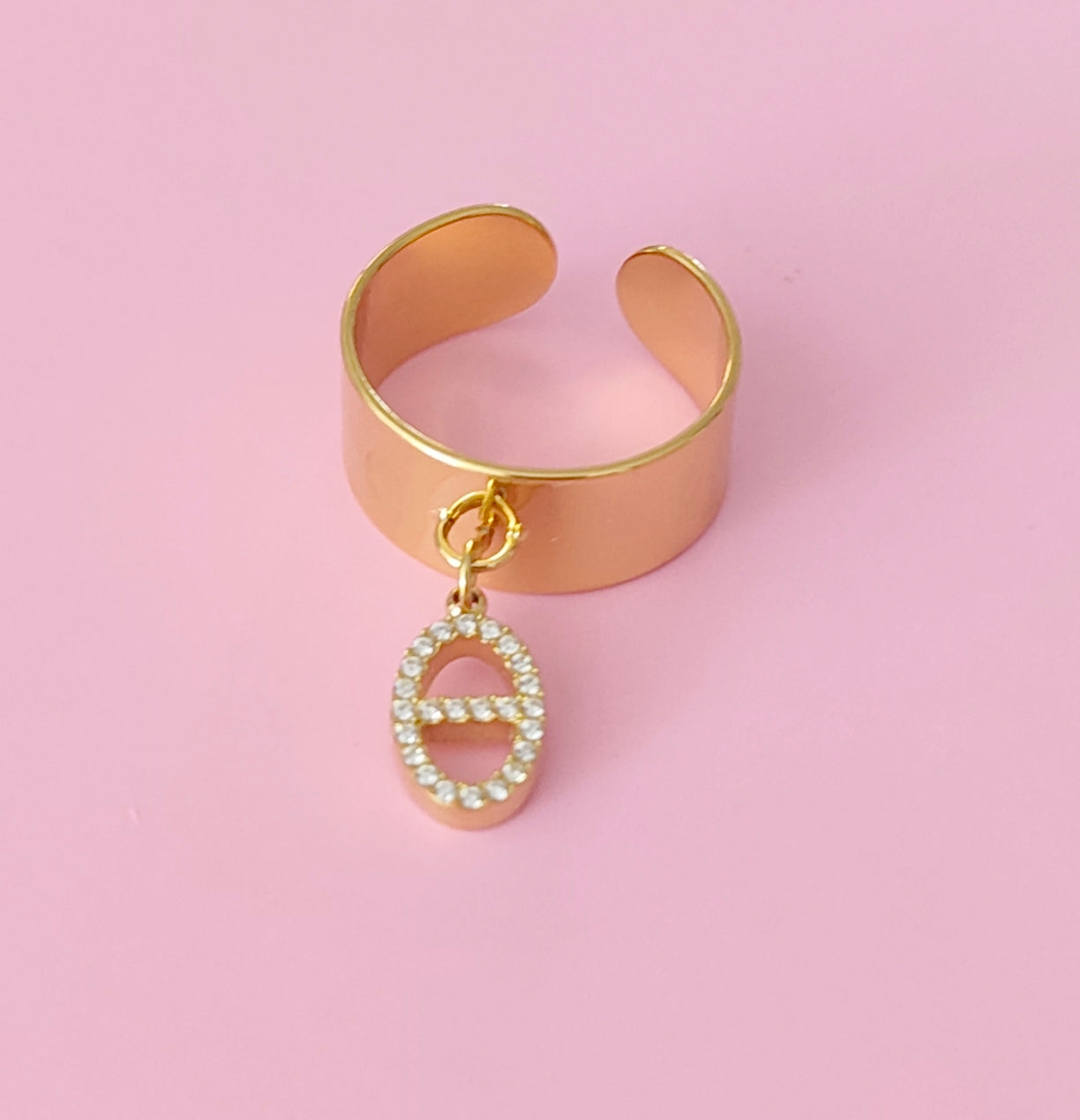 Bague doré maille marine
