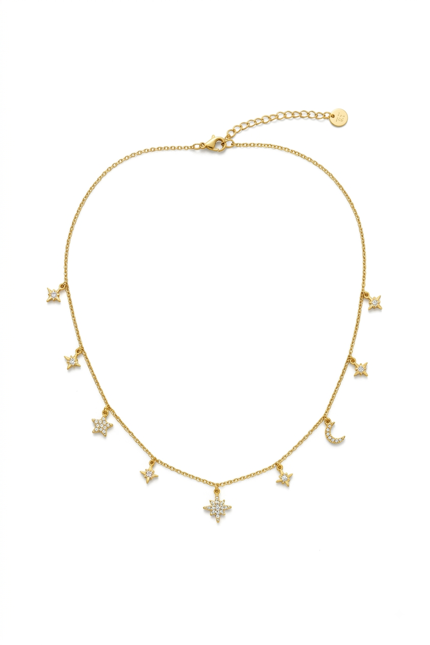 Collier doré étoiles