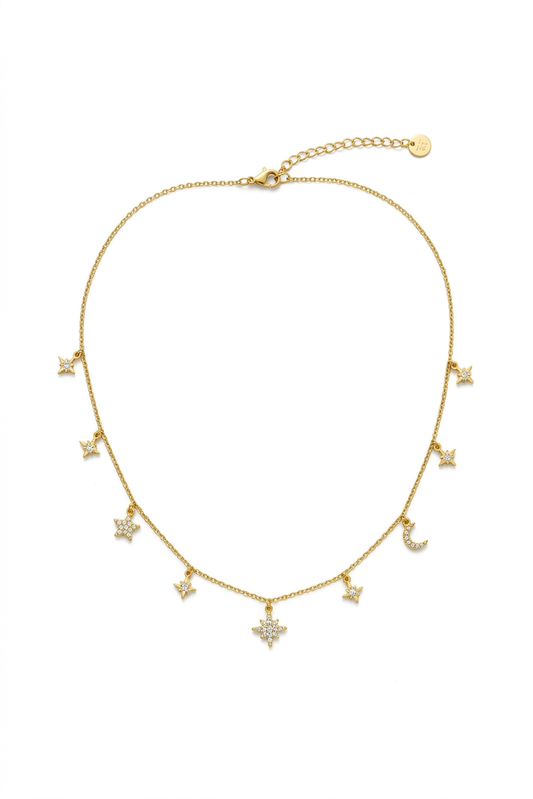 Collier doré étoiles