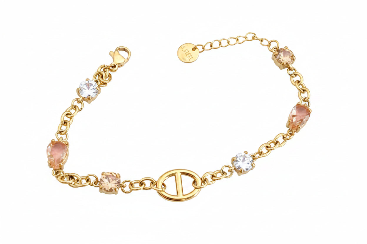 Bracelet doré maille marine
