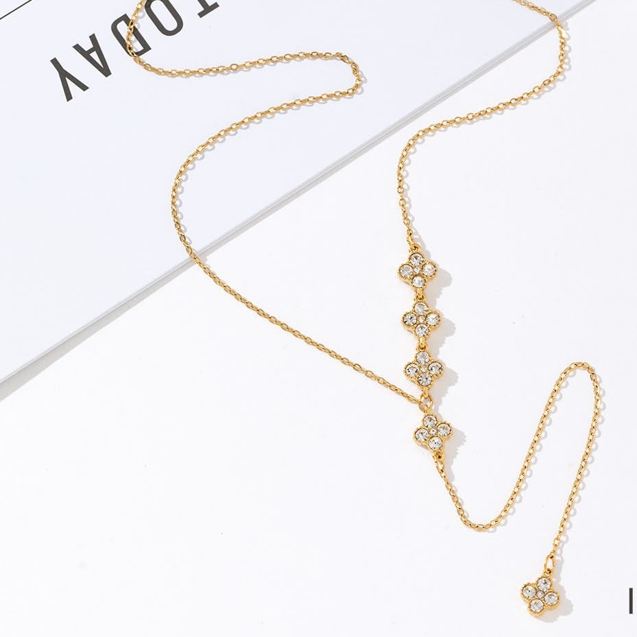 Collier doré fleurs