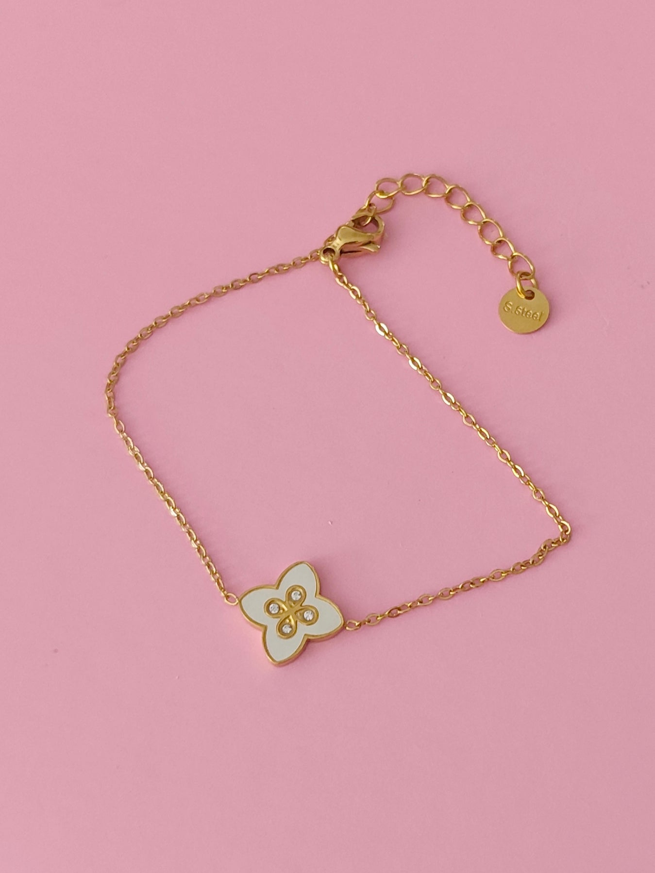 Bracelet doré blanc