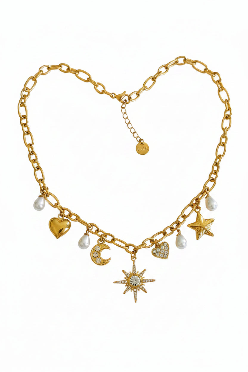 Collier doré étoiles