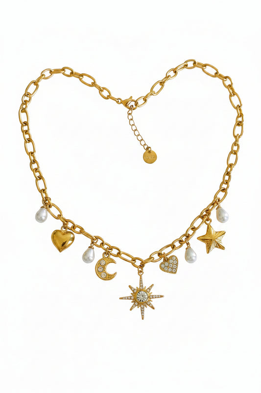 Collier doré étoiles