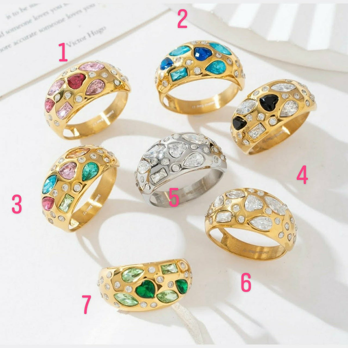Bague dorée réglable