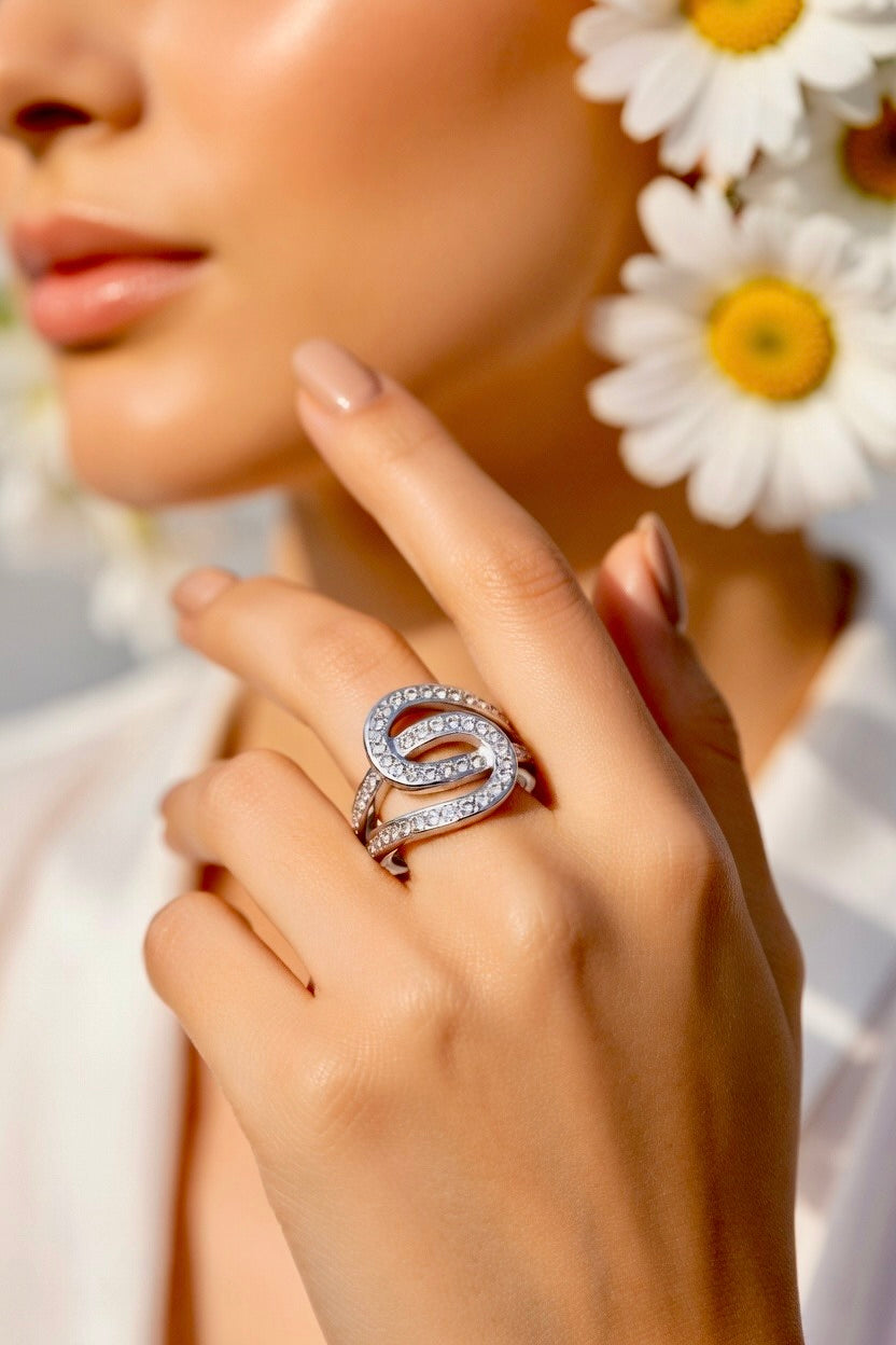 Bague argenté tendance