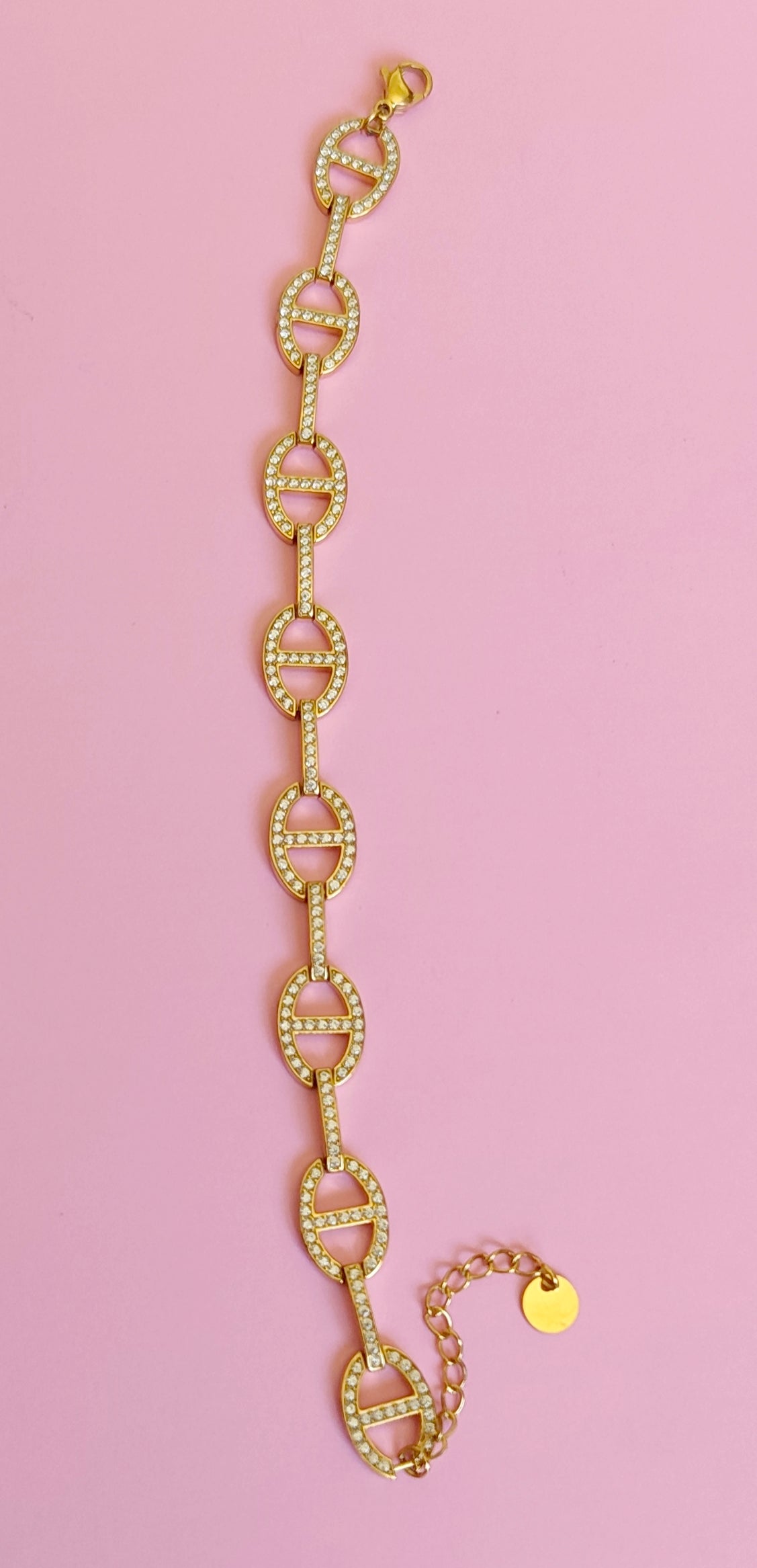 Bracelet doré mailles marine