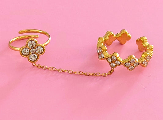 Bague double dorée✨