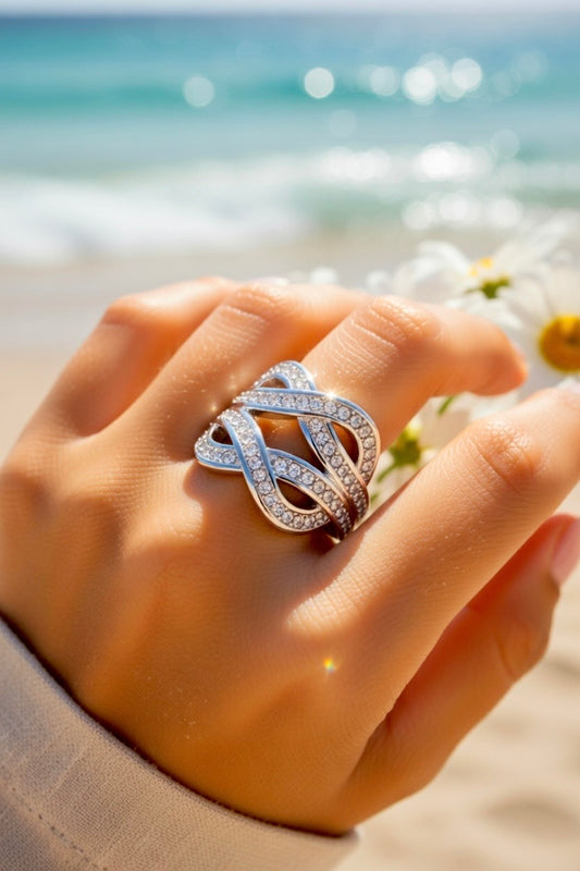 Bague argenté infini