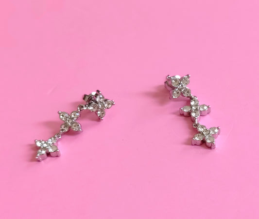 Boucles d'oreilles argentées