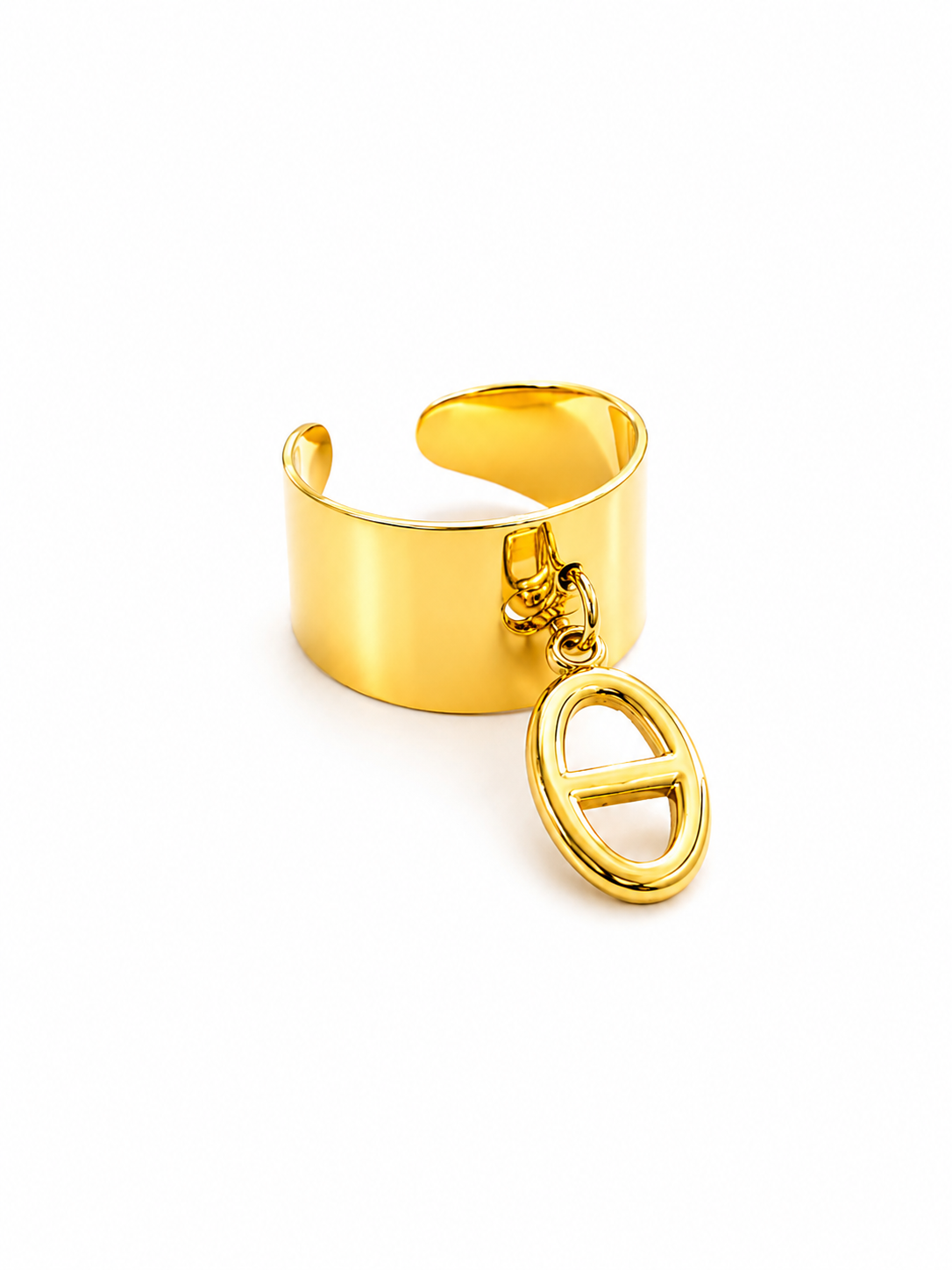 Bague dorée maille marine