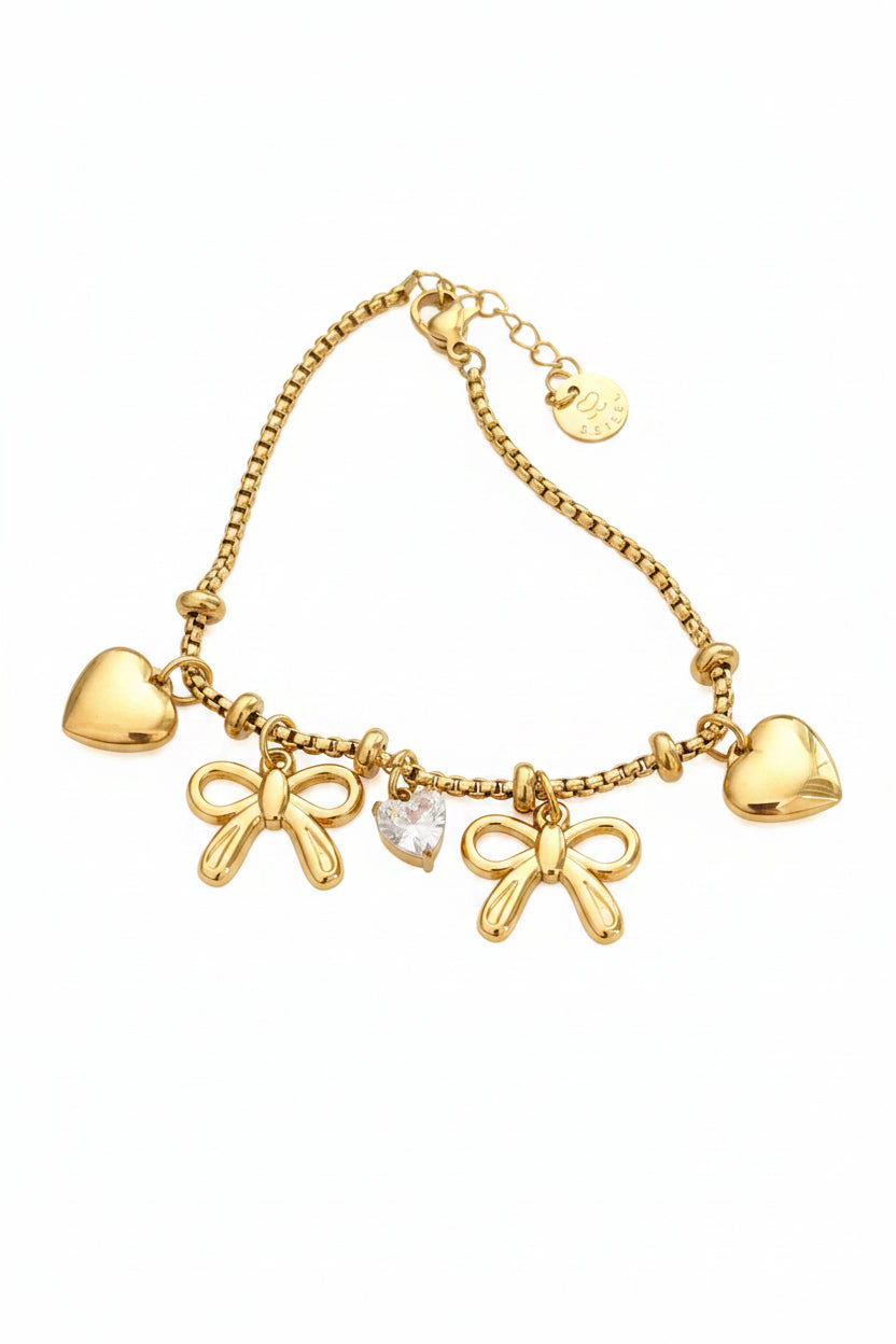 Bracelet doré breloques