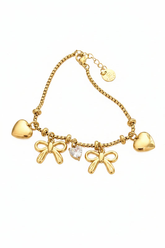 Bracelet doré breloques