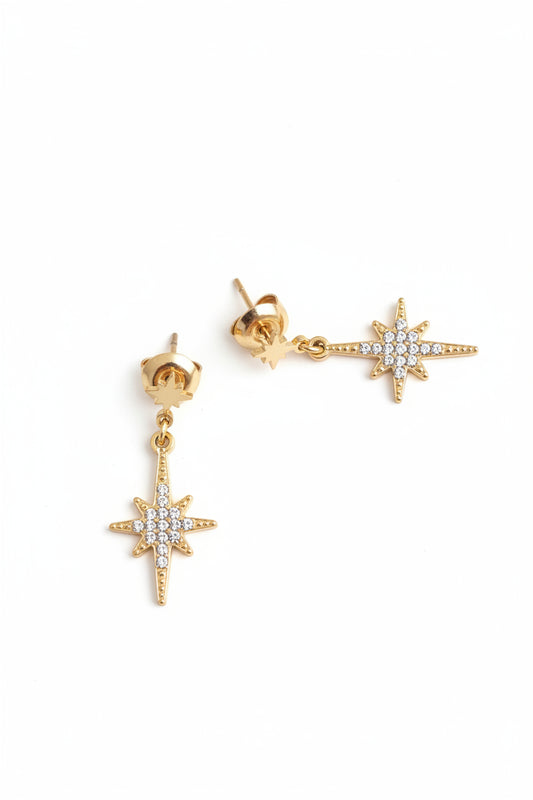 Boucles d'oreilles dorées étoiles