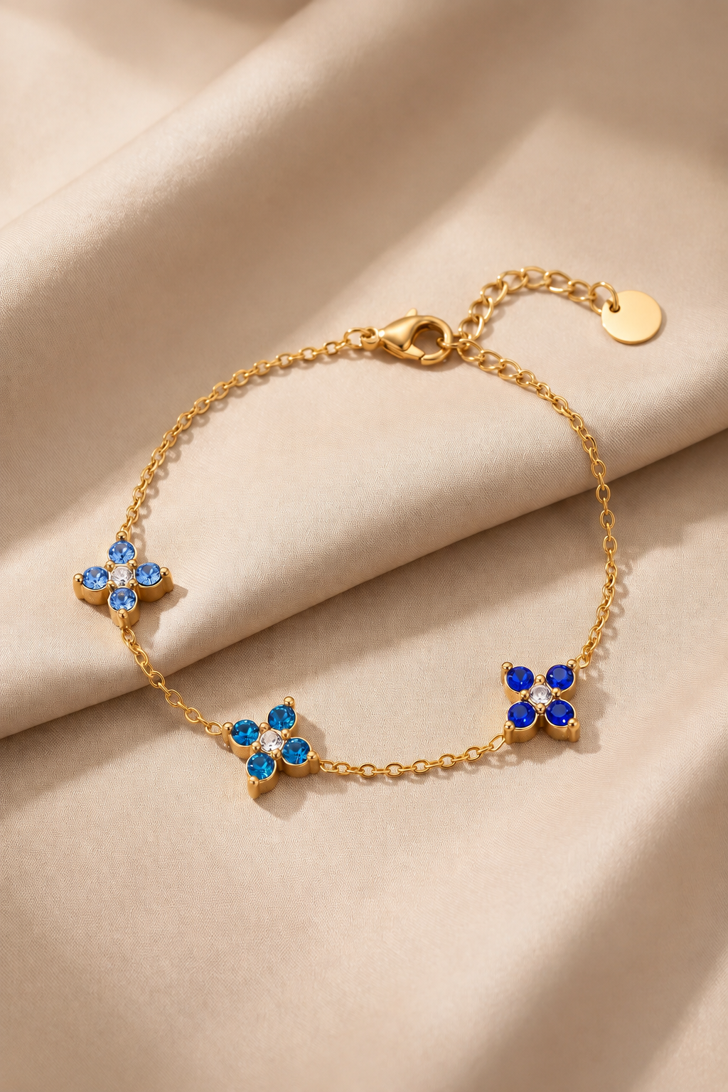 ✨Bracelet doré bleu   🌸