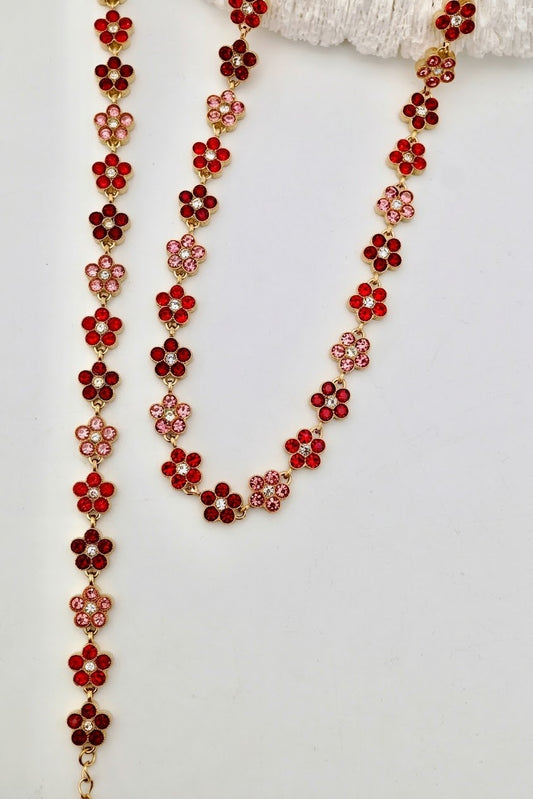 Parure dorée fleurs