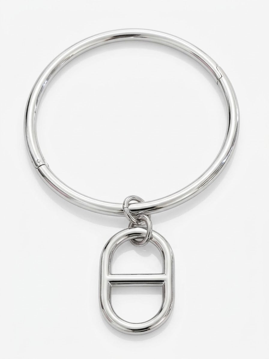 Jonc argenté maille marine