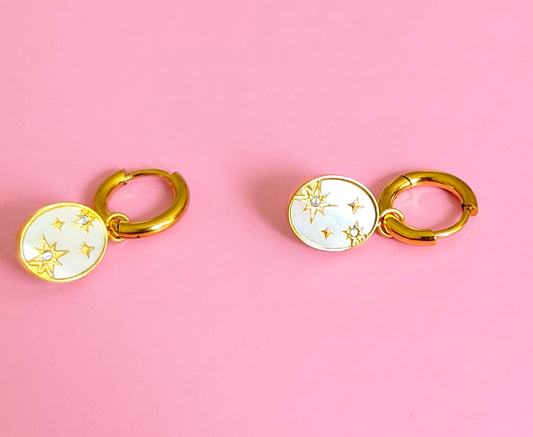 Boucles d'oreilles dorées étoiles