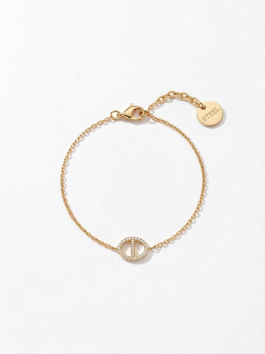 Bracelet doré maille marine