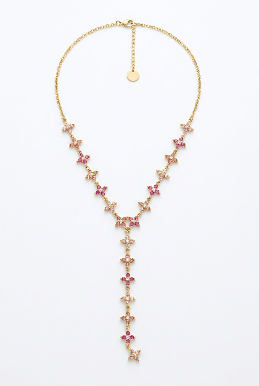 Collier doré fleurs