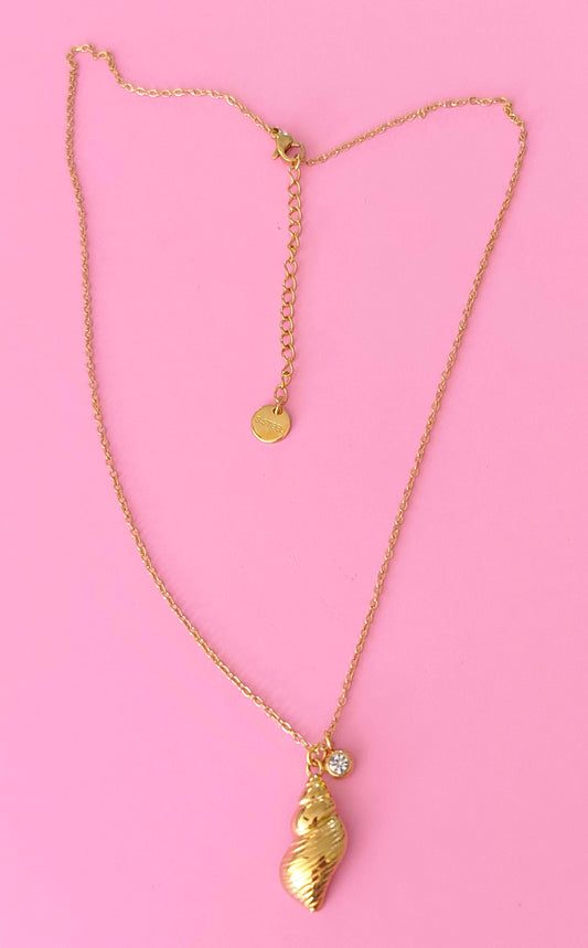 Collier doré escargot de mer✨
