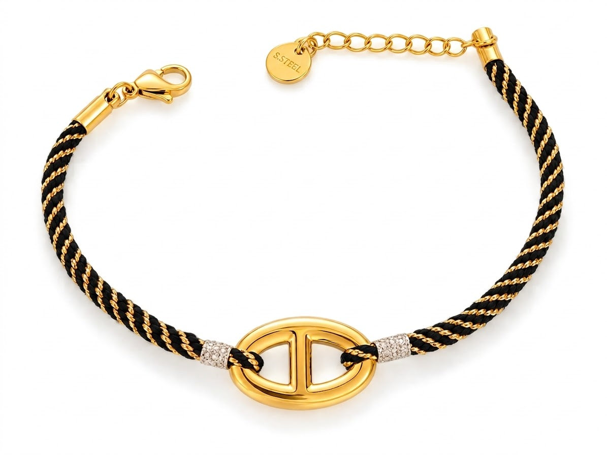 Bracelet doré maille marine