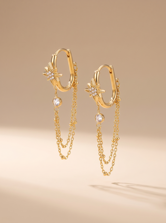 Boucles d'oreilles dorées