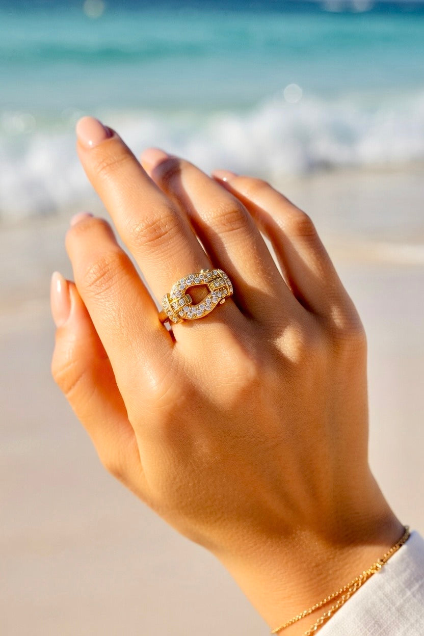 Bague dorée tendance