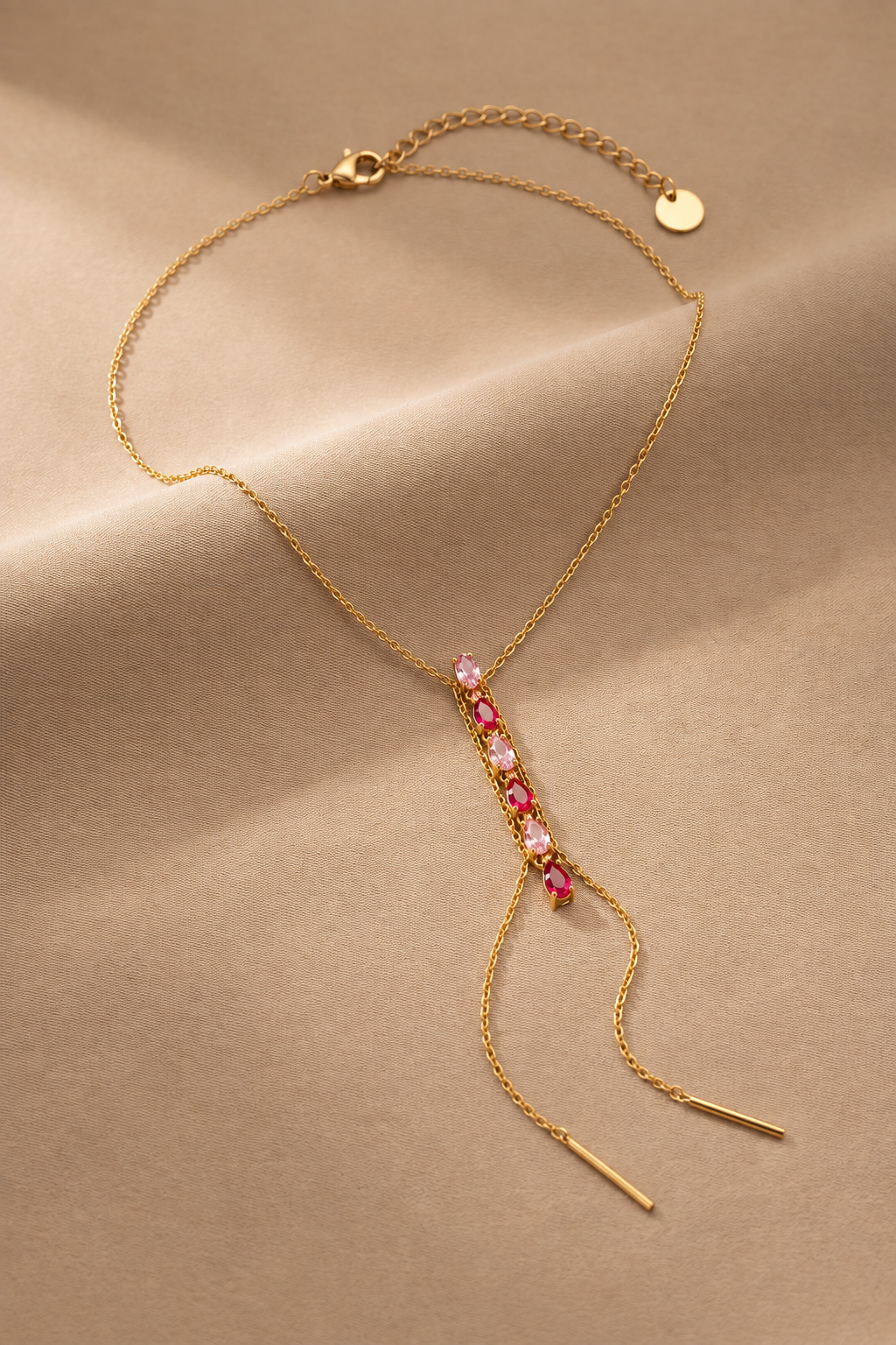 Collier doré rose