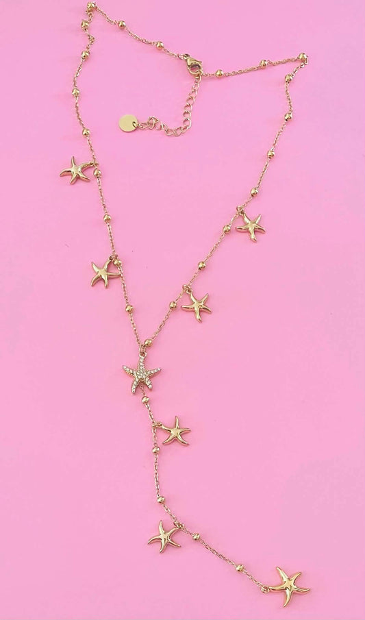 Collier doré étoiles de mer✨