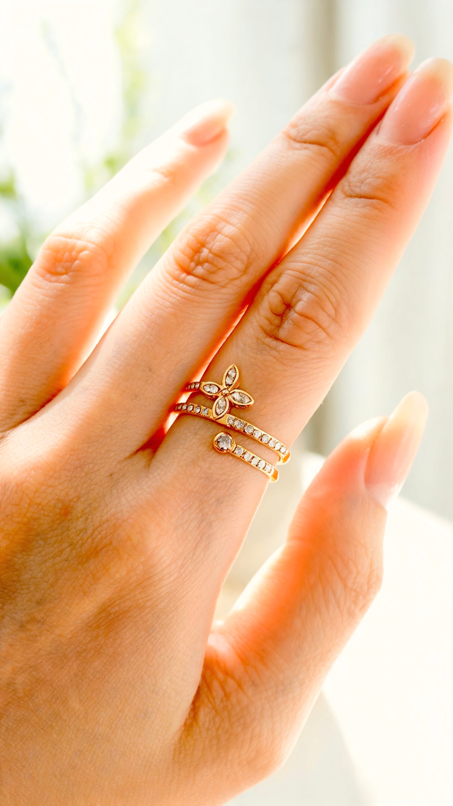 Bague dorée tendance