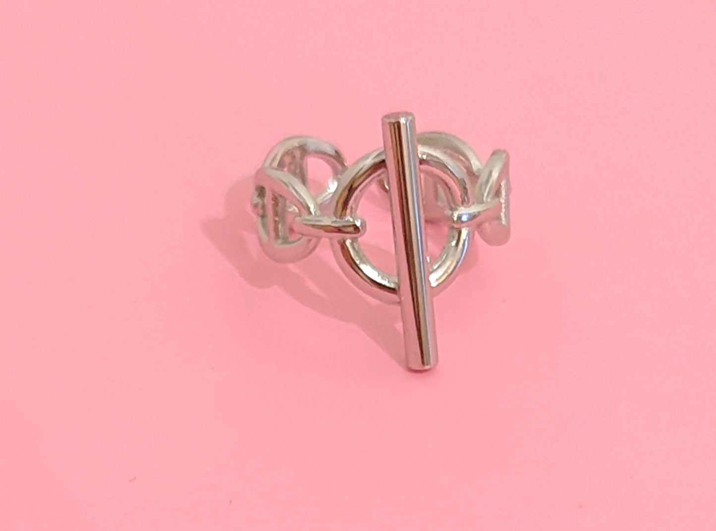 Bague argenté toggle