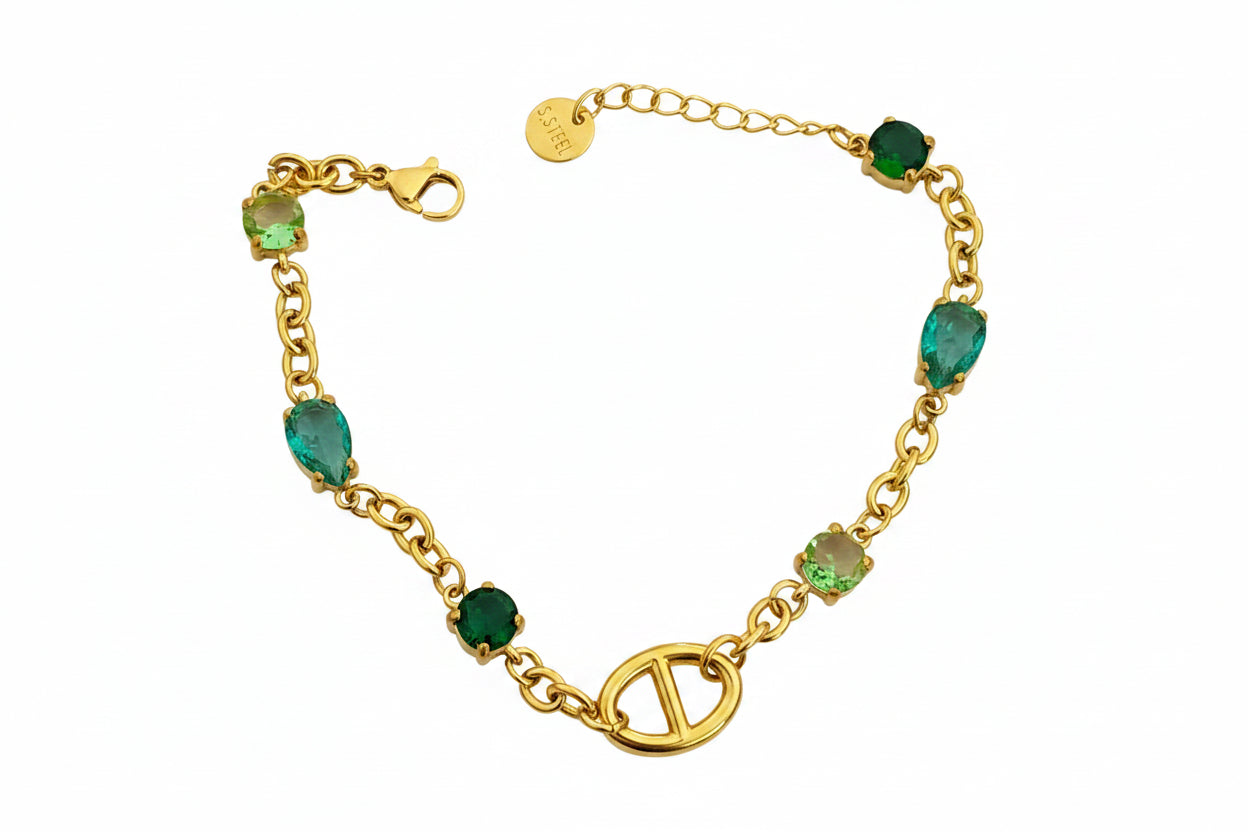 Bracelet doré maille marine