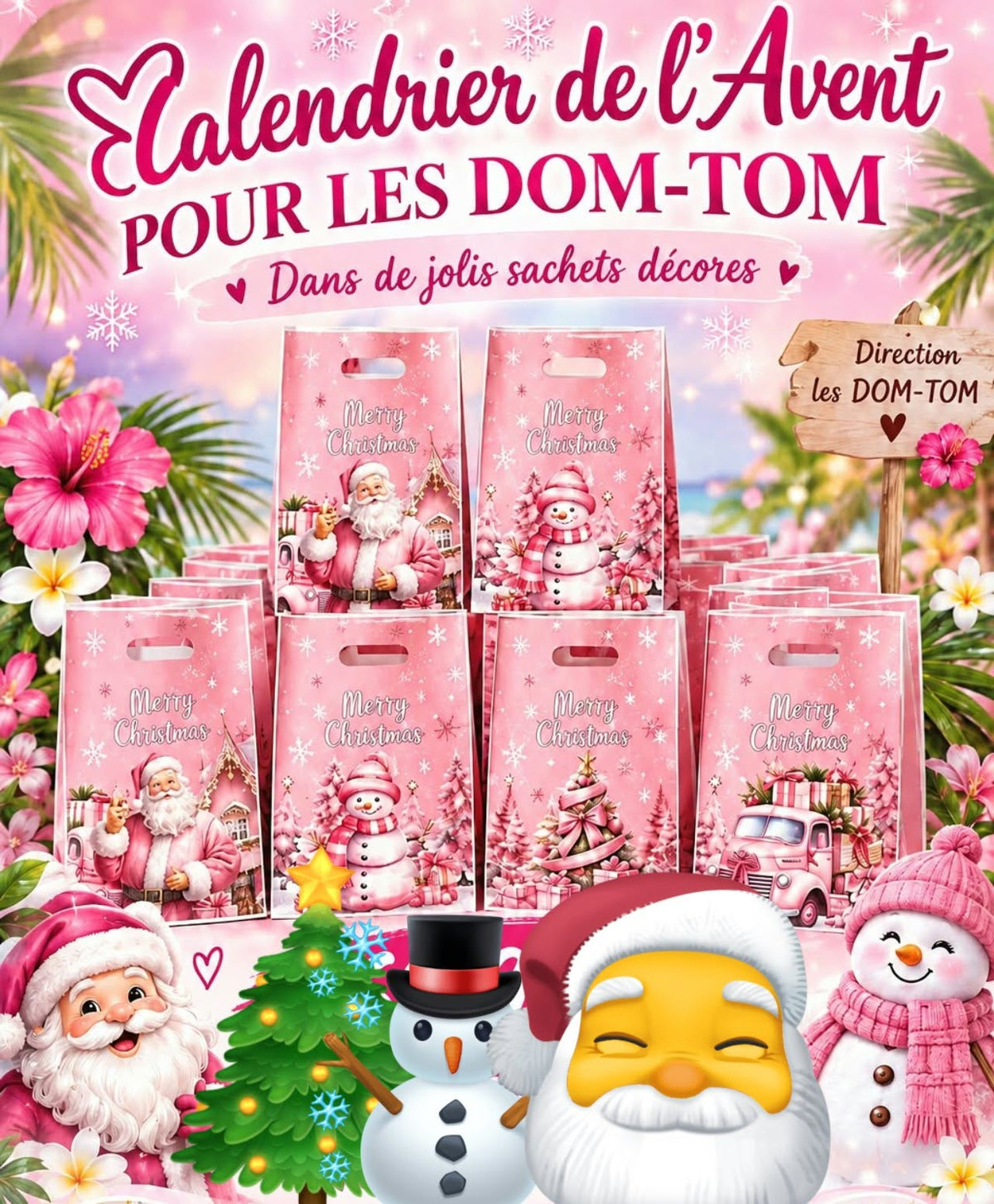 ☃️❄️🎄✨ Calendrier de l’Avent – Spécial DOM-TOM et France si vous souhaitez ✨🎄❄️🌸☃️