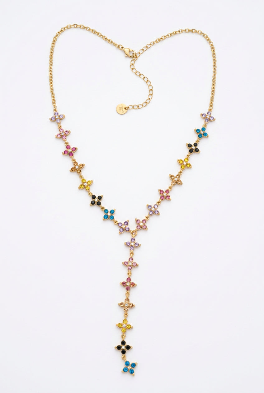 Collier doré fleurs